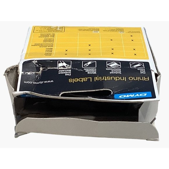 Dymo Rhino Industrial All Purpose Vinyl Labels 3/4" Black/ White 1805436 - Picture 4 of 5